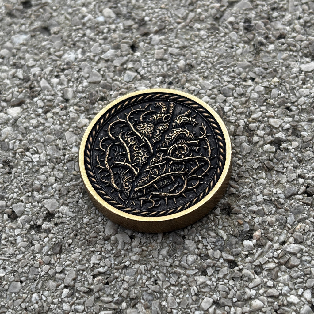 SCARS REMIND US | Solid Brass EDC Coin | ONE OF A KIND