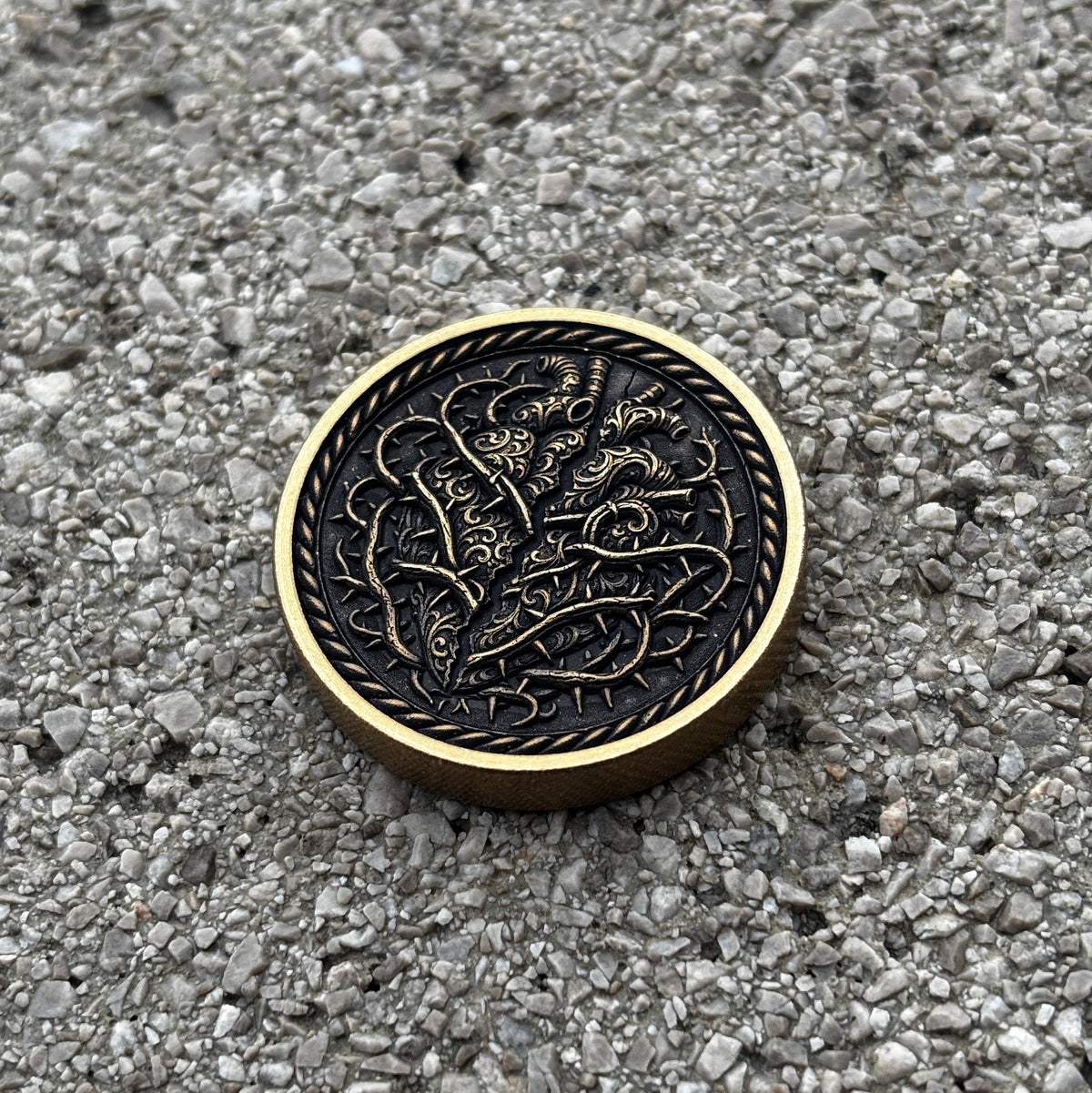 SCARS REMIND US | Solid Brass EDC Coin | ONE OF A KIND