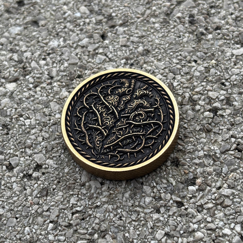 SCARS REMIND US | Solid Brass EDC Coin | ONE OF A KIND
