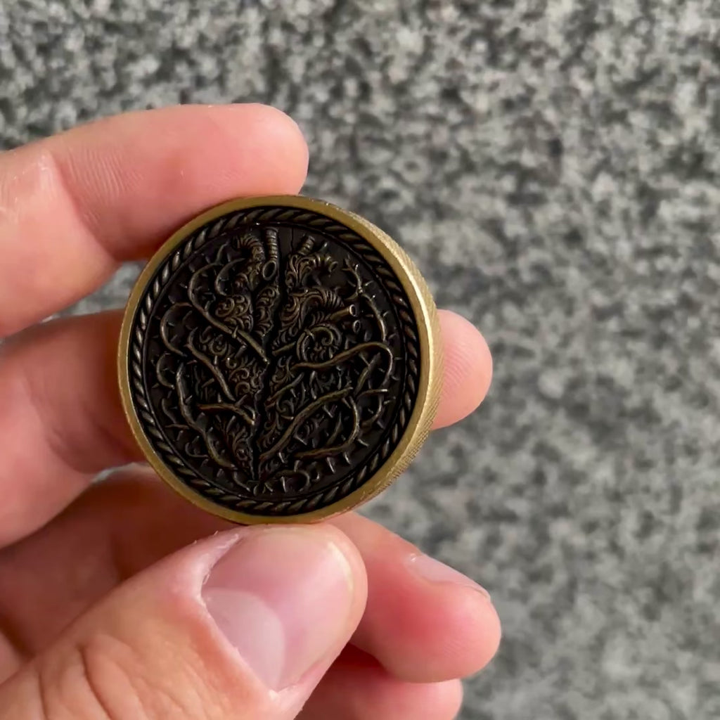SCARS REMIND US | Solid Brass EDC Coin | ONE OF A KIND